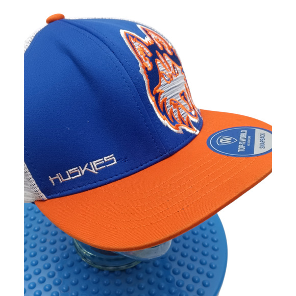 Top of the World, Rare White Mesh Truckers Huskies Snapback,‎ Orange & Blue - Picture 8 of 10